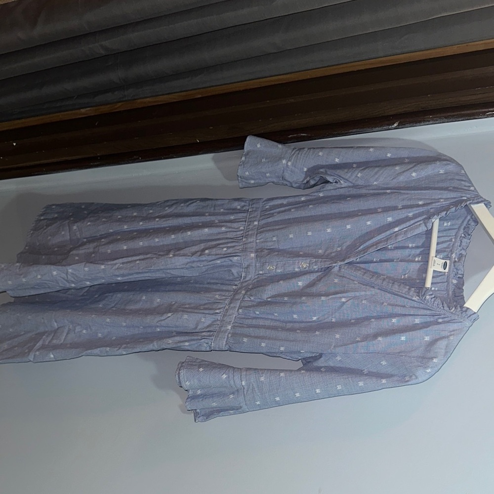 Old Navy Blue Polka Dot Midi Dress